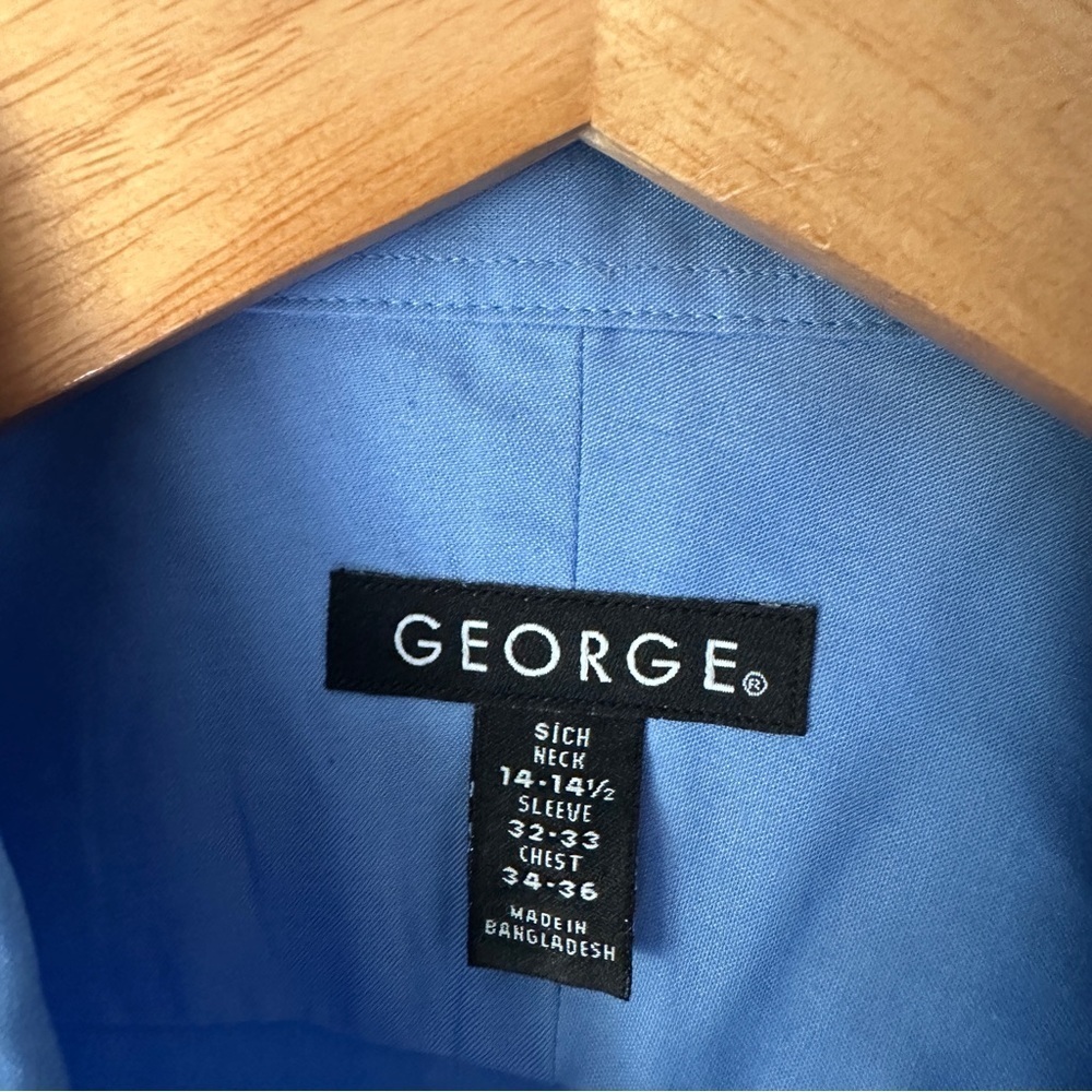 George Blue Collared button down Shirt - Picture 2 of 4